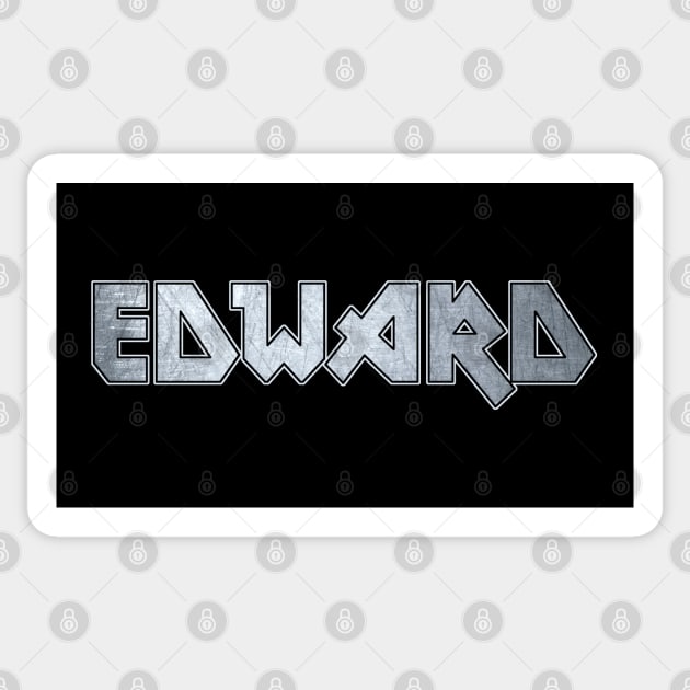 Heavy metal Edward Sticker by KubikoBakhar